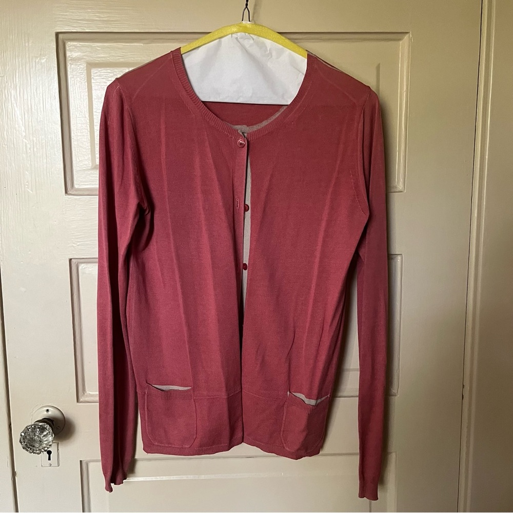 MaxMara contrast cardigan sweater silk blend